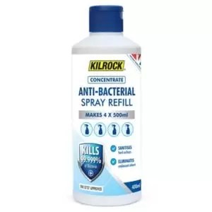 image of Kilrock Concentrated Anti-Bacterial Multi Surface Dilute Before Use Spray Refill, 400Ml Bottle