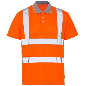 Hi-vis Breathable Snag Resistant Orange Polo Shirt - XL