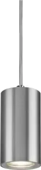 Image of KnightsBridge Dasan Single Short Fixed Round Pendant Brushed Chrome
