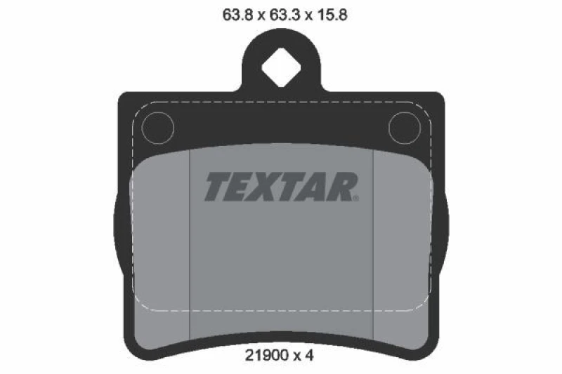 Image of Brake pad set TEXTAR 2190003