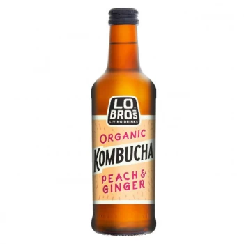 Image of Lo Bros Organic Kombucha - Peach & Ginger - 330ml