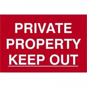 image of Scan Private Property Keep Out Sign 300mm 200mm Standard