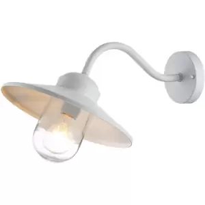 Image of Elstead Lighting - Elstead Klampenborg Outdoor Dome Wall Lamp White, IP44