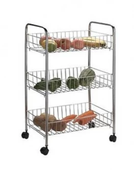 Apollo Chrome 3-Basket Vegetable Trolley