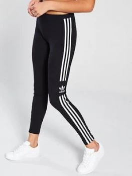 Image of adidas Originals 3 Stripe Trefoil Tights - Black, Size 10, Women