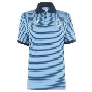 New Balance England Cricket Travel Polo Shirt Mens - Blue