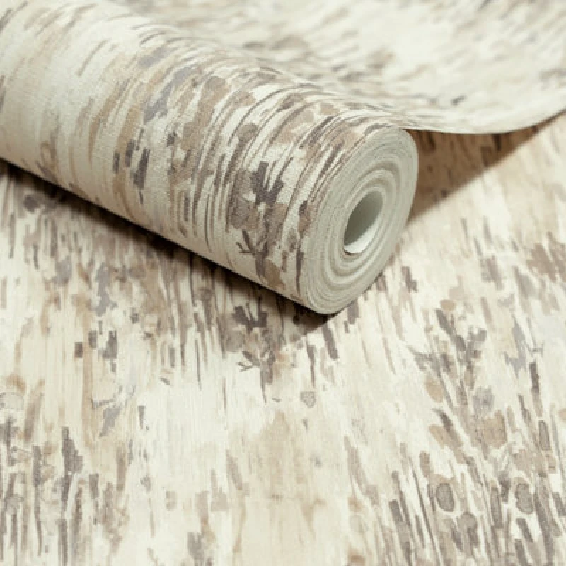 Image of Grandeco Abstract Grasses Textured Wallpaper, Neutral Taupe