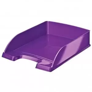 image of Leitz WOW Letter Tray Plus. A4. Purple - Outer carton of 5