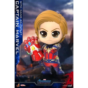 Image of Hot Toys Cosbaby Marvel Avengers Endgame (Size S) - Captain Marvel (with Nano Gauntlet Version)