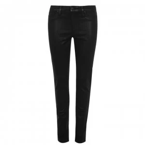 image of Hudson Barbara High Rise Super Skinny Jeans - NOIR COATED