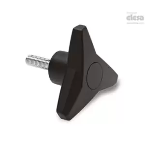 Image of ELESA Three-arm knob-VB.839/80 p-M10x30-C6 Red