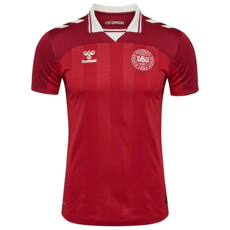 Image of Hummel Denmark Home Shirt 2025 Womens Red female 8 (XS)