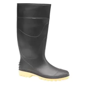 image of Dikamar Pricebuster/Evora Wellington / Mens Boots / Plain Rubber Wellingtons (12 UK) (Black)