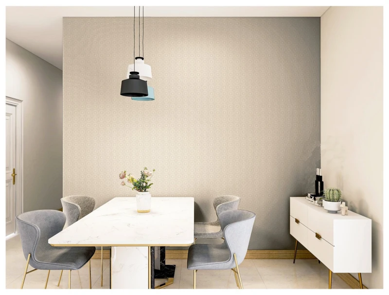 Image of Arthouse Arthouse Symmetrical Chic Ivory Silver Wallpaper