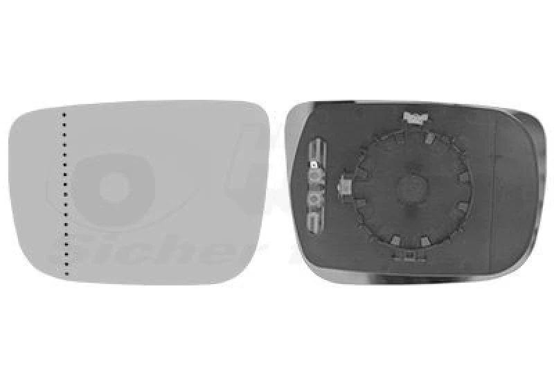 Image of VAN WEZEL Wing mirror glass VAN WEZEL 5923837