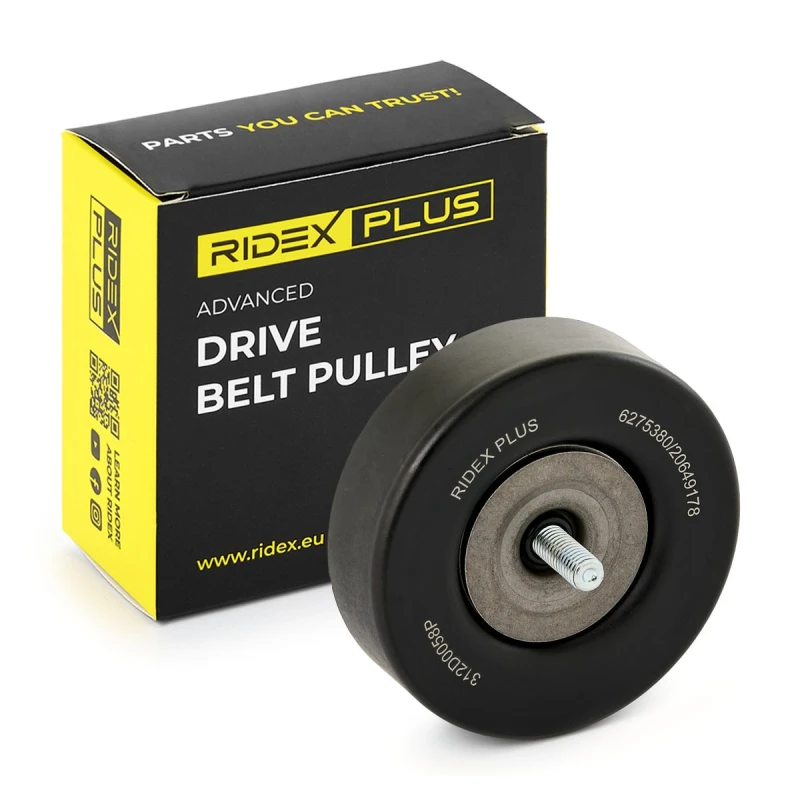Image of RIDEX PLUS Deflection / guide pulley, V-ribbed belt RIDEX PLUS 312D0058P