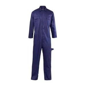 image of Coverall Basic Small with Popper Front Opening PolyCotton Navy