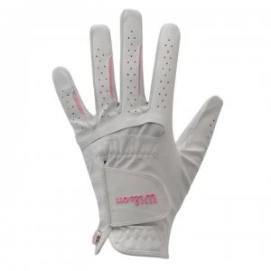 image of Wilson Feel Plus Golf Glove Ladies - White