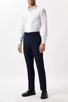 Image of Mens Slim Fit Navy Twill Suit Trouser