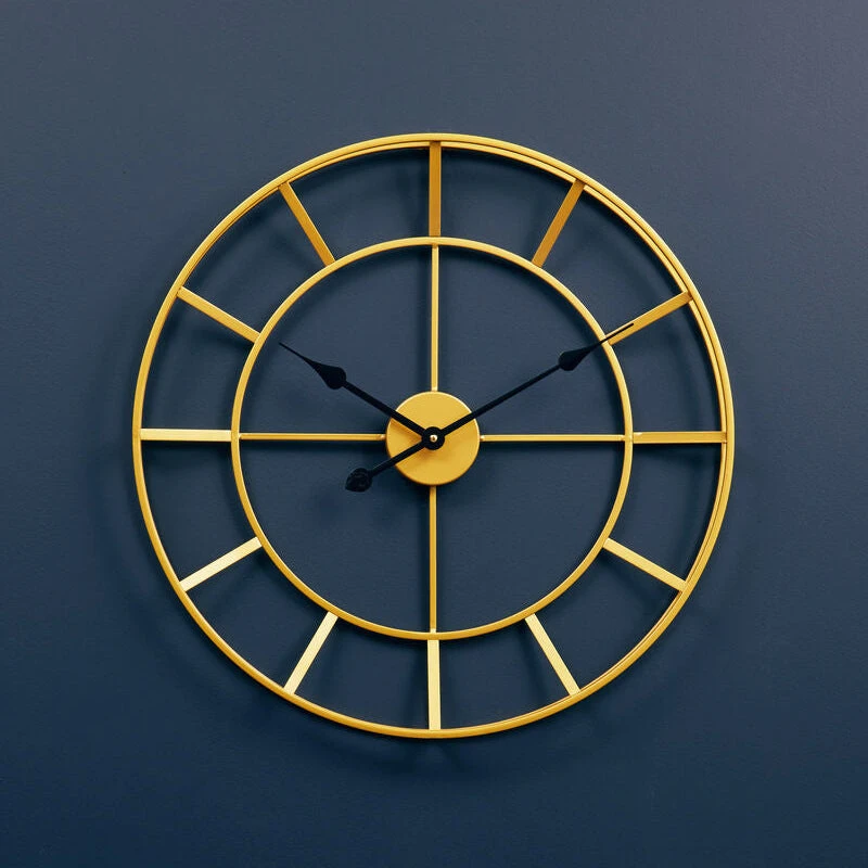 Image of Orsina Kent 60cm Dia Large Gold Finish Metal Wall Clock