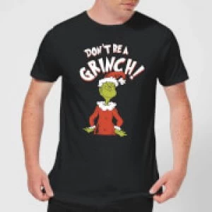 Image of The Grinch Dont Be A Grinch Mens Christmas T-Shirt - Black