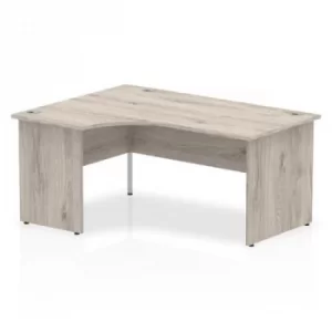 Image of Impulse Panel End 1600 Left Hand Crescent Desk Grey Oak