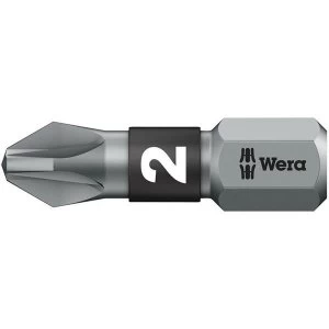 image of Wera 855/1 BTZ BiTorsion Pozidriv Bits Extra Tough PZ2 x 25mm (Pack 10)