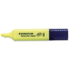 image of Staedtler Textsurfer Classic 364 2.5 - 4.7mm Highlighter Pens Yellow 1 x Pack of 10