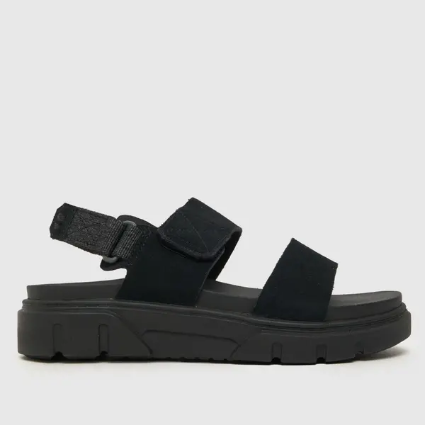 image of Timberland Black Suede Greyfield 2-Strap Sandal