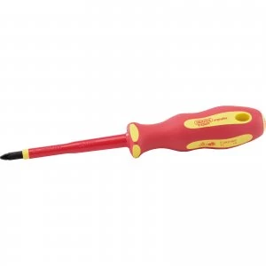 image of Draper Expert Ergo Plus VDE Insulated Pozi Screwdriver PZ2 100mm