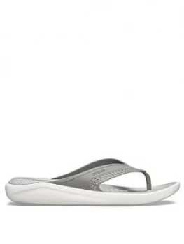 image of Crocs Lite Ride Flip Flop - Smoke White