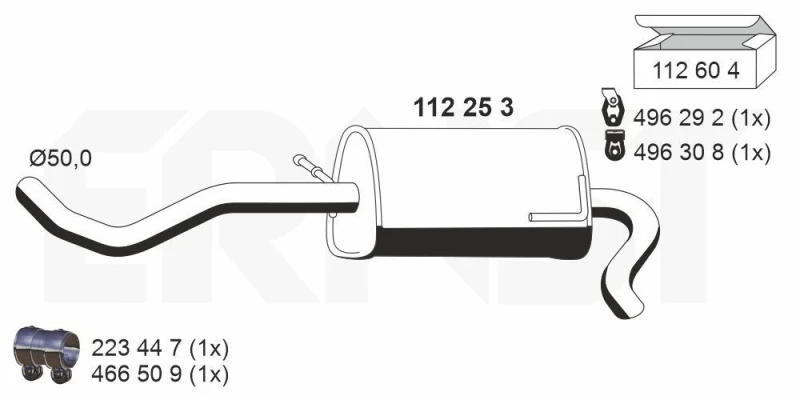 Image of Rear silencer ERNST 112253