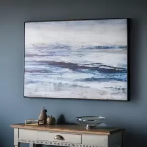 image of Blue Seas Framed Art 123x82cm Blue and White