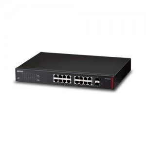 image of Buffalo BS-GS2016 network switch Managed L2/L3 Gigabit Ethernet (10/100/1000) Black