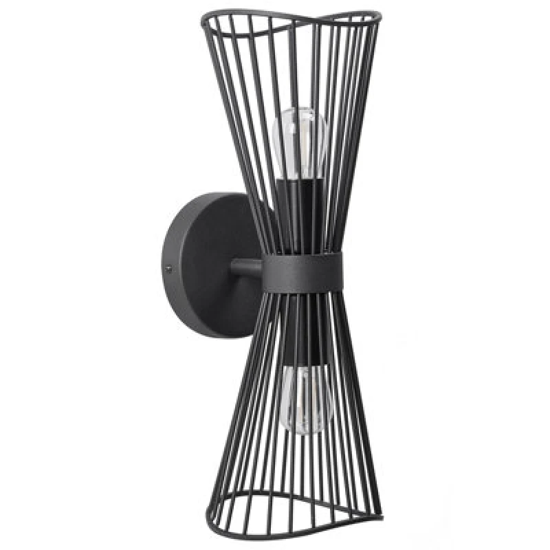 Image of Beliani Wall Lamp Parada Metal Black