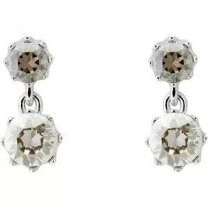 Image of Ted Baker Ladies Silver Plated Connolee Crystal Crown Short Earring