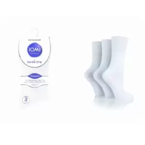 Image of IOMI Footnurse Gentle Grip Diabetic Socks - Size 4-8, White