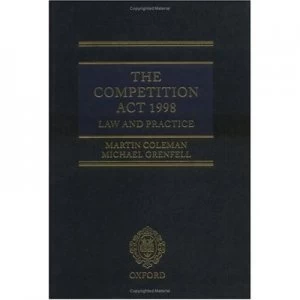 Image of The Competition Act 1998 by Martin Coleman and Michael Grenfell Book