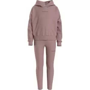 Image of Calvin Klein Jeans Ckj Logo Hoodie Legging Set - Pink