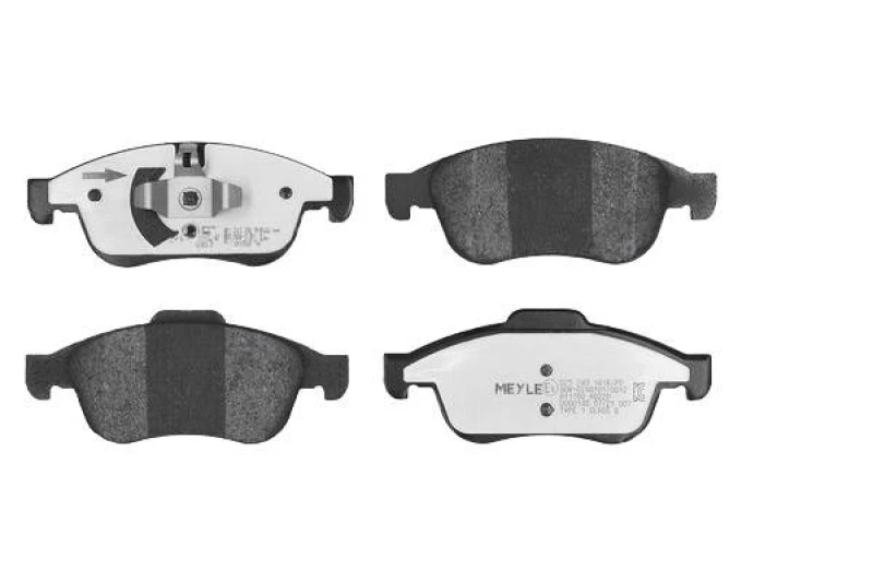 Image of MEYLE 025 249 1418/PD Brake pad set Front Axle, not prepared for wear warning indicator, MEYLE-PD Quality, with anti-squeak plate Brake Pad Set,disc
