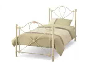 Image of Serene Lyon 3ft Single Ivory Gloss Metal Bed