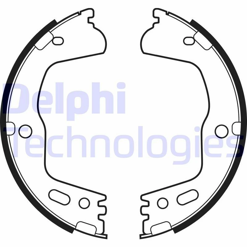 Image of DELPHI Handbrake shoes DELPHI LS2155
