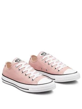 image of Converse Chuck Taylor All Star 50/50 Recycled Cotton Ox Plimsoll - Pink, Size 3, Women