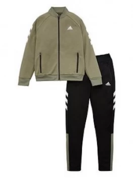 Image of Boys, adidas Childrens YB XFG Tracksuit - Green, Size 13-14 Years