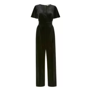 image of Yumi Black Jumpsuit With Angel Sleeves - Black