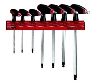 image of Teng Tools WRHEX07AF 8 Piece - T Handle Hex Key Wall Rack - AF