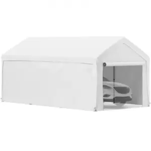 Image of VEVOR 13 x 20ft Carport Car Canopy, Heavy Duty Garage Shelter with 8 Legs and Removable Sidewalls, Car Garage Tent for Party, Birthday, Boat, Adjustab