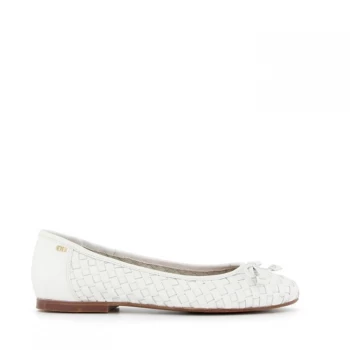 image of Dune London Hartleys Ballet Pumps - White487