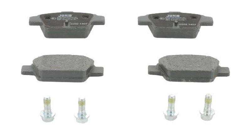 Image of JURID 573105J Brake pad set not prepared for wear warning indicator, with accessories Brake Pad Set,disc brake (402)