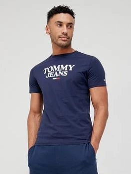Image of Tommy Jeans Graphic T-Shirt - Twilight Navy, Twilight Navy, Size L, Men